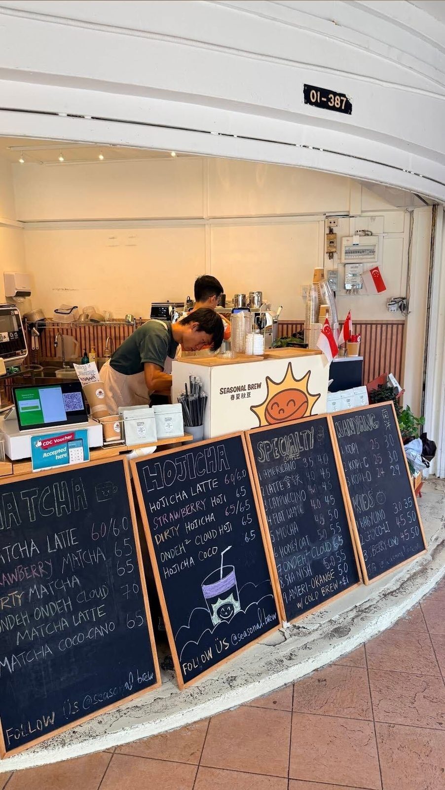 Baristas at the Seasonal Brew counter